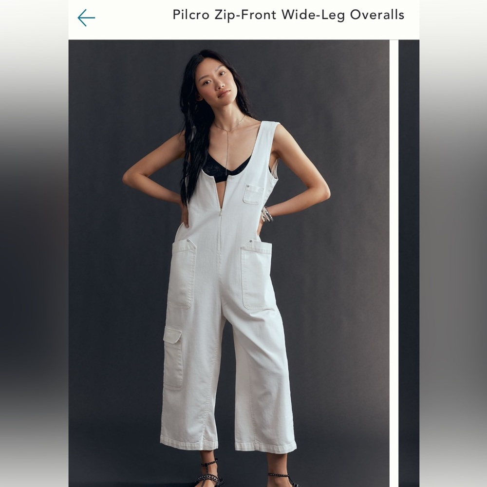 Pilcro White Wide Leg Jumpsuit